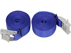 Set di cinghie di tensionamento 25 mm x 2,5 m fibbia di serraggio 2 pz. Set di cinghie di tensionamento 25 mm x 2,5 m fibbia di serraggio 2 pz.