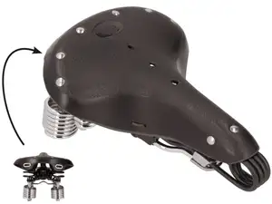 66HEROES Sella "Luxus" in pelle nera con molleggio 66HEROES Sella "Luxus" in pelle nera con molleggio