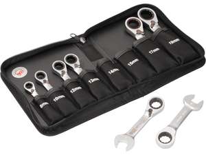 BGS Set di chiavi combinate a cricchetto da 8 pezzi SW8-19 BGS Set di chiavi combinate a cricchetto da 8 pezzi SW8-19