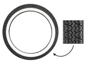 Pneumatici Mitas 2,75 x 17" B7 Allround con parete bianca Pneumatici Mitas 2,75 x 17" B7 Allround con parete bianca