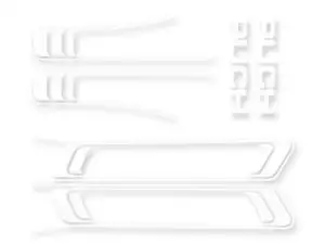 Kit adesivo serbatoio & telaio bianco trama lamina | Puch Maxi S Kit adesivo serbatoio & telaio bianco trama lamina | Puch Maxi S