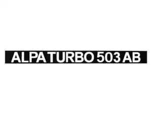 Adesivo laterale "Alpa Turbo 503 AB" 280 x 25 mm Adesivo laterale "Alpa Turbo 503 AB" 280 x 25 mm