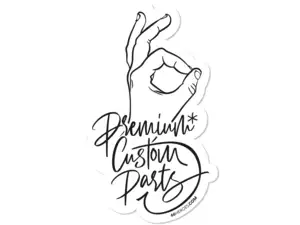 Adesivo "66HEROES - Premium Custom Parts" 65 x 110 mm bianco Adesivo "66HEROES - Premium Custom Parts" 65 x 110 mm bianco