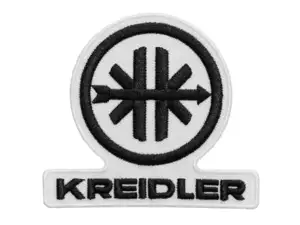 toppa mk-Merch "Kreidler" 75 x 65 mm nero / bianco toppa mk-Merch "Kreidler" 75 x 65 mm nero / bianco