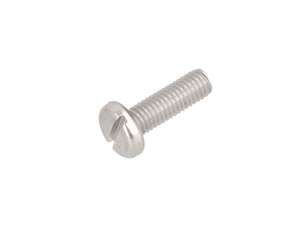 Vite M5x16 a testa piatta con intaglio in acciaio inox Vite M5x16 a testa piatta con intaglio in acciaio inox