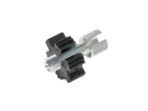 Vite di fissaggio Domino M6x18 con intaglio e dado in plastica Vite di fissaggio Domino M6x18 con intaglio e dado in plastica