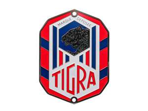 Markenschild Steuerrohr «TIGRA» flach | Tigra Markenschild Steuerrohr «TIGRA» flach | Tigra