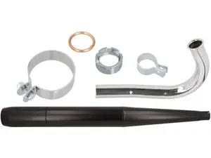 Cigar exhaust system (Ø 32 / 70 mm) black / chrome | Sachs 50/2 Cigar exhaust system (Ø 32 / 70 mm) black / chrome | Sachs 50/2