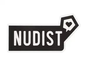 Adesivo mk-Merch "NUDIST" 25 x 100 mm Adesivo mk-Merch "NUDIST" 25 x 100 mm