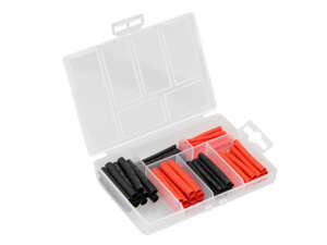 Set di tubi termorestringenti rosso/nero 60 pz. Set di tubi termorestringenti rosso/nero 60 pz.