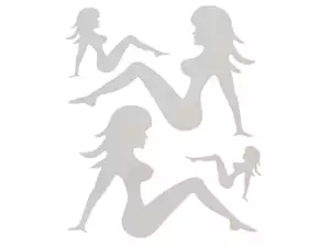 Set di adesivi "Pin-up" bianco Set di adesivi "Pin-up" bianco