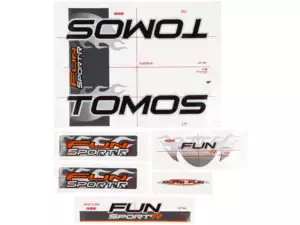 Set adesivi serbatoio e telaio originali | Tomos Fun Sport'R Set adesivi serbatoio e telaio originali | Tomos Fun Sport'R