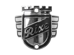 "Rixe" brand plate on the head tube (curved) "Rixe" brand plate on the head tube (curved)