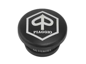 66HEROES Tappo serbatoio alluminio "Piaggio" rotondo nero | Piaggio SI 66HEROES Tappo serbatoio alluminio "Piaggio" rotondo nero | Piaggio SI