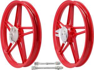 Set di ruote 17" rosso fuso (5 raggi) | Peugeot 103 Set di ruote 17" rosso fuso (5 raggi) | Peugeot 103