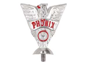 Parafango figura ornamentale "Phoenix" argento / rosso NOS Parafango figura ornamentale "Phoenix" argento / rosso NOS