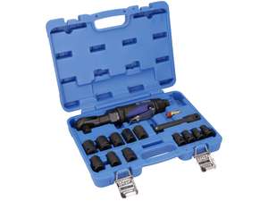 Set di avvitatori a cricchetto BGS ad aria compressa da 1/4" max. 102 Nm Set di avvitatori a cricchetto BGS ad aria compressa da 1/4" max. 102 Nm