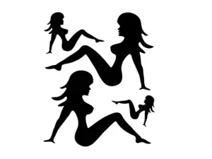 «Pin-up» Kleberset schwarz «Pin-up» Kleberset schwarz