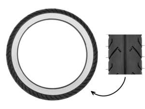 Pneumatici Mitas 2.50 x 16" MC2 semi-slick whitewall Pneumatici Mitas 2.50 x 16" MC2 semi-slick whitewall