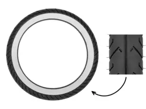 Pneumatici Mitas 2.50 x 16" MC2 semi-slick whitewall Pneumatici Mitas 2.50 x 16" MC2 semi-slick whitewall