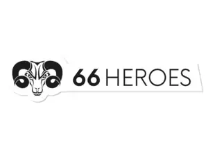Adesivo "66HEROES" 83 x 20 mm bianco Adesivo "66HEROES" 83 x 20 mm bianco