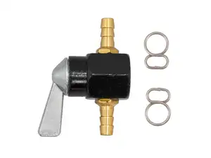 Rubinetto benzina pezzo intermedio diritto nero Rubinetto benzina pezzo intermedio diritto nero