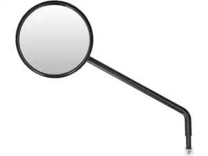 Specchio Bumm rotondo angolato a sinistra nero Specchio Bumm rotondo angolato a sinistra nero