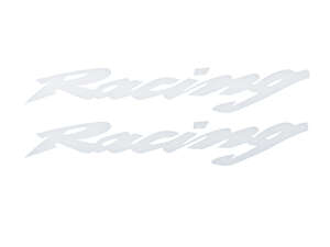 Adesivo «Racing» 15 x 3 cm bianco (coppia) Adesivo «Racing» 15 x 3 cm bianco (coppia)