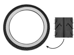 Pneumatici Mitas 2,75 x 16" MC2 semi-slick whitewall Pneumatici Mitas 2,75 x 16" MC2 semi-slick whitewall
