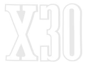 Adesivo "X30" 68 x 50 mm bianco | Puch X30 Turbo Adesivo "X30" 68 x 50 mm bianco | Puch X30 Turbo