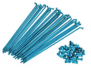 Set di raggi GPO 19" incl. nipplo (2,9 x 212 mm) blu Set di raggi GPO 19" incl. nipplo (2,9 x 212 mm) blu
