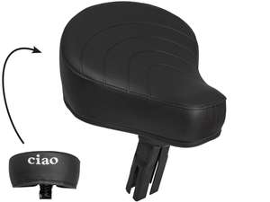 Saddle "Ciao" lettering square mount black | Piaggio Ciao P Saddle "Ciao" lettering square mount black | Piaggio Ciao P