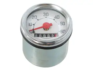 Tacho 60 km/h Ø 48 mm Veglia-Nachbau ohne Bügel | Piaggio Ciao, SI, Bravo, Boxer Tacho 60 km/h Ø 48 mm Veglia-Nachbau ohne Bügel | Piaggio Ciao, SI, Bravo, Boxer