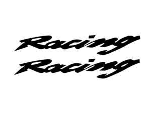 Adesivo «Racing» 15 x 3 cm nero (coppia) Adesivo «Racing» 15 x 3 cm nero (coppia)