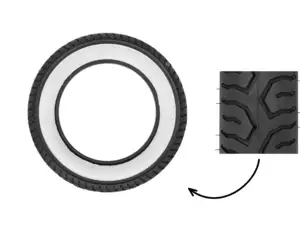 Mitas 3.00 x 10" tires MC12 Allround Whitewall Scooter Mitas 3.00 x 10" tires MC12 Allround Whitewall Scooter