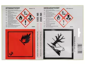 Etichette per l'etichettatura delle taniche di carburante Etichette per l'etichettatura delle taniche di carburante