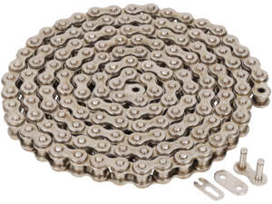KMC drive chain silver nickel-plated small motorcycle 420H (reinforced) 144L KMC drive chain silver nickel-plated small motorcycle 420H (reinforced) 144L