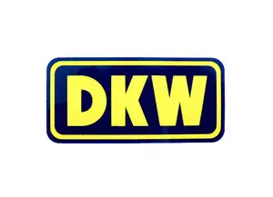Wasserabziehbild «DKW» blau/gelb Wasserabziehbild «DKW» blau/gelb