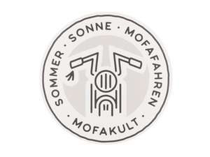 Adesivo mk-Merch "Sommer Sonne Mofafahren" rotondo Adesivo mk-Merch "Sommer Sonne Mofafahren" rotondo
