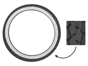 Pneumatici Mitas 2,25 x 17" MC11 semi-slick whitewall Pneumatici Mitas 2,25 x 17" MC11 semi-slick whitewall