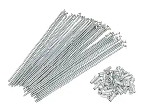 Set di raggi da 17" con nippli (2,6 x 207 mm / 135°) in acciaio zincato Set di raggi da 17" con nippli (2,6 x 207 mm / 135°) in acciaio zincato