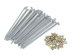 Set raggi GPO incl. nipplo (2,9 x 157 mm) ruota posteriore acciaio zincato | Piaggio Ciao, Bravo Set raggi GPO incl. nipplo (2,9 x 157 mm) ruota posteriore acciaio zincato | Piaggio Ciao, Bravo