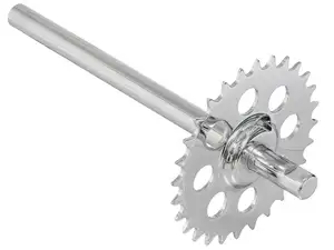 GPO Tretachse mit Kranz Chrom | Puch Supermaxi LG1, LG2 GPO Tretachse mit Kranz Chrom | Puch Supermaxi LG1, LG2