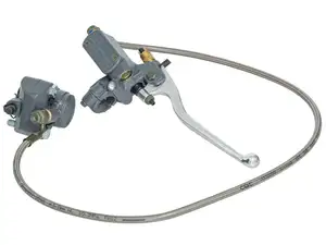 Brake caliper, brake hose & brake lever for EBR forks Brake caliper, brake hose & brake lever for EBR forks