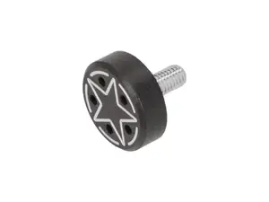 66HEROES Protezione laterale a vite 11 mm alluminio nero Star 66HEROES Protezione laterale a vite 11 mm alluminio nero Star