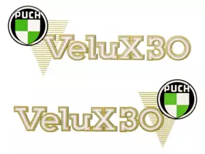 Adesivo "Puch X30 Velux" vecchia versione 91x36 Adesivo "Puch X30 Velux" vecchia versione 91x36