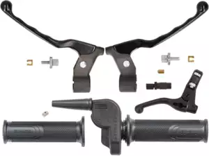 Set di maniglie Domino a gas corte nere Set di maniglie Domino a gas corte nere