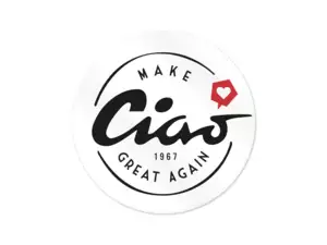 Adesivo "Make Ciao great again" Ø 60 mm bianco Adesivo "Make Ciao great again" Ø 60 mm bianco