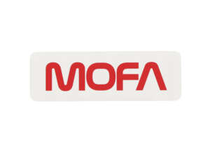 Adesivo mk-Merch "MOFA" 60 x 20 mm bianco Adesivo mk-Merch "MOFA" 60 x 20 mm bianco