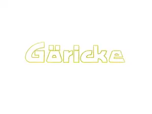 Wasserabziehbild «Göricke» (dünne goldene Linie) Wasserabziehbild «Göricke» (dünne goldene Linie)